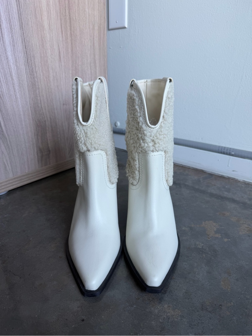 Free People Shearling-Trim Western Ankle Boot - Picture 3 of 7
